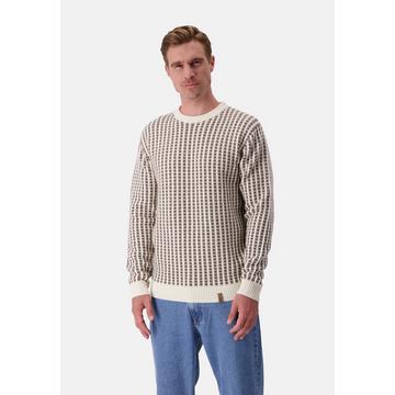 Pullover Roundneck Two Tone Intarsia