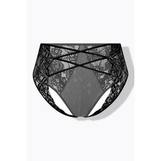 Ulla Popken Culotte Taille Haute Ouvert Lanières Croisées  