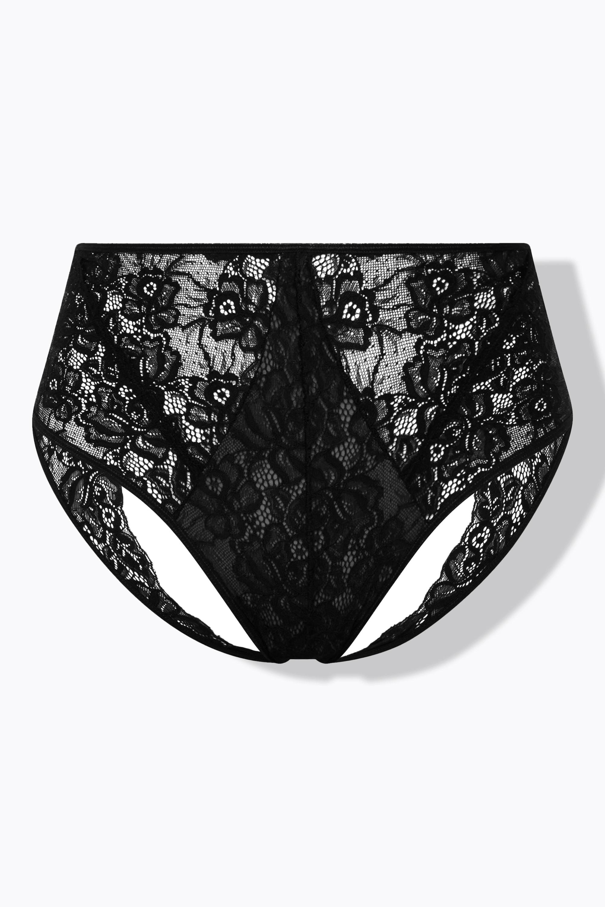 Ulla Popken Culotte Taille Haute Ouvert Lanières Croisées  