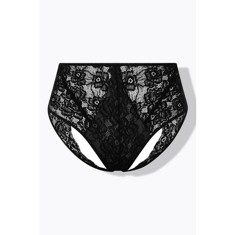 Ulla Popken Culotte Taille Haute Ouvert Lanières Croisées  