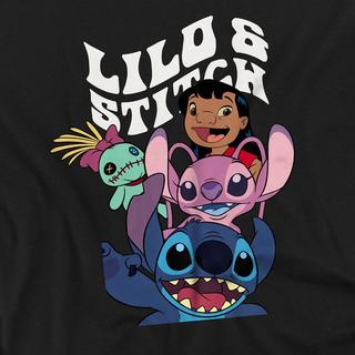 Lilo & Stitch Lilo & Stitch T-Shirt Stampata Maniche Lunghe  