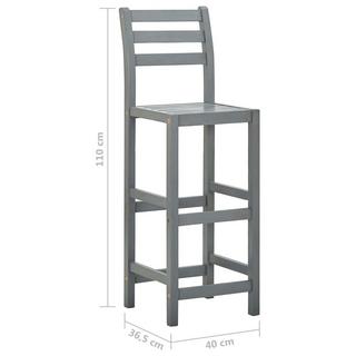 VidaXL Tabouret de bar bois d'acacia  