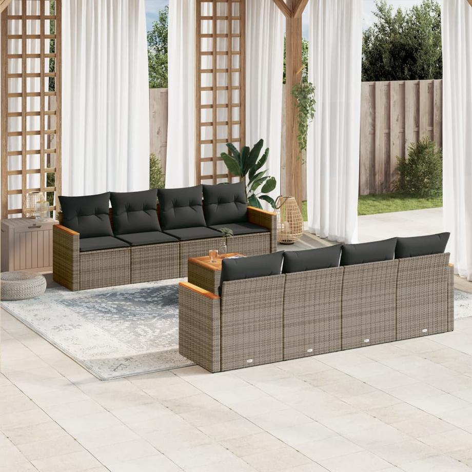 Ensemble de canapés de jardin rotin synthétique