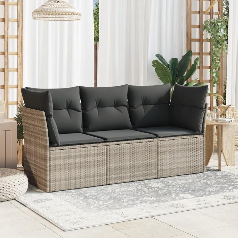 VidaXL set divano da giardino Polirattan  