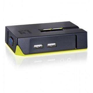 LevelOne  KVM-0222 switch per keyboard-video-mouse (kvm) Nero, Verde 