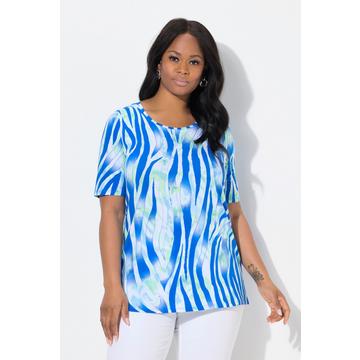 T-Shirt, Zebra-Design, A-Linie, Rundhals, Halbarm