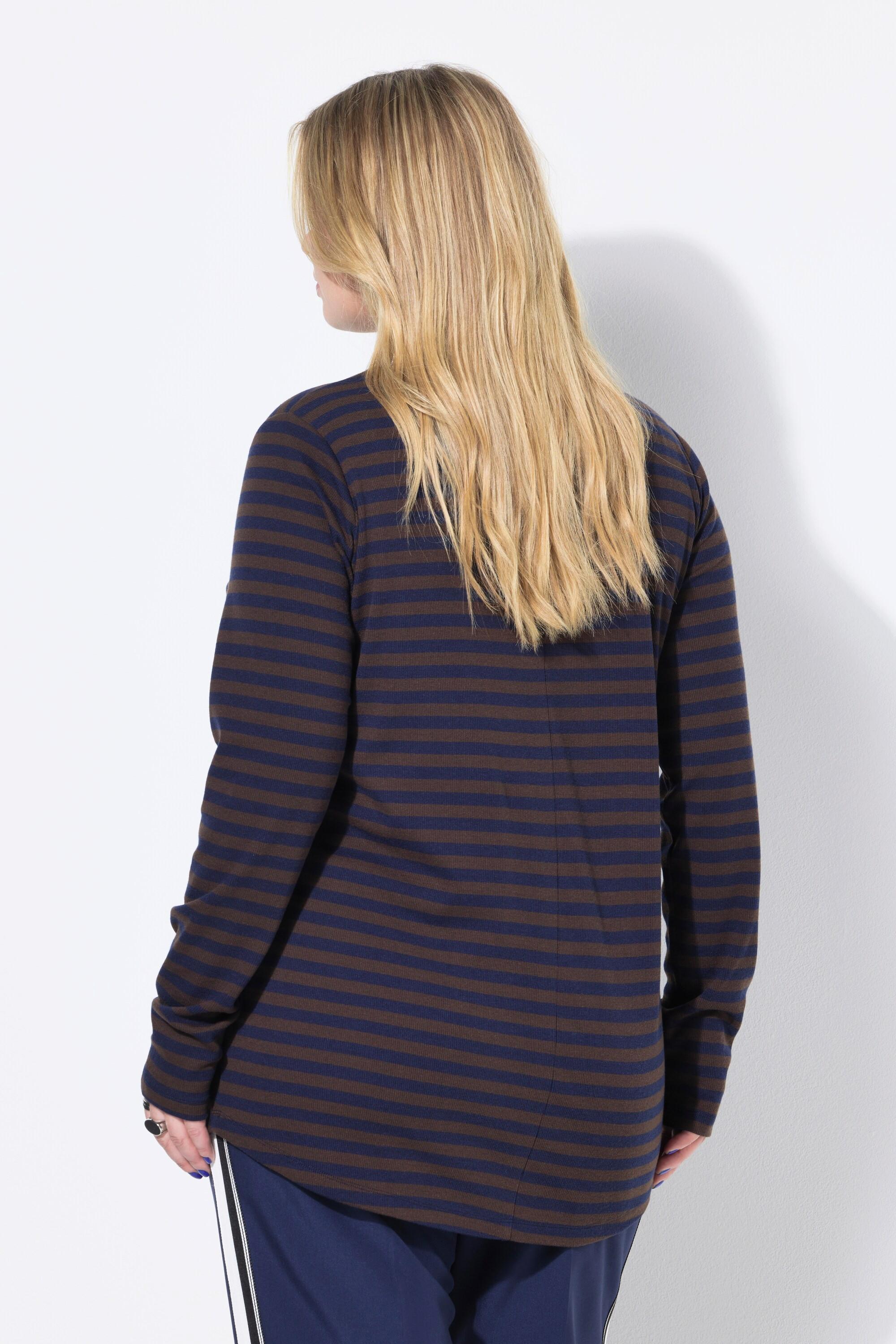 Studio Untold Ringelshirt Wide Shape Rippjersey Langarm  