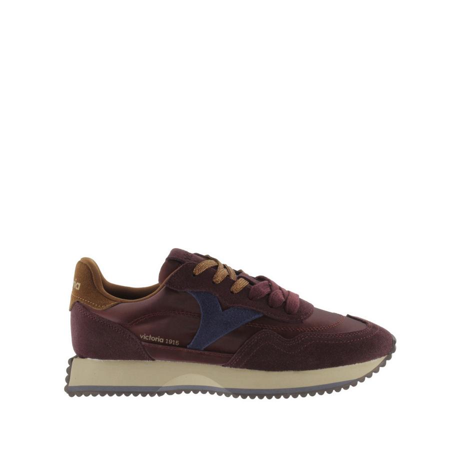 Baskets nylon métal et daim cosmos