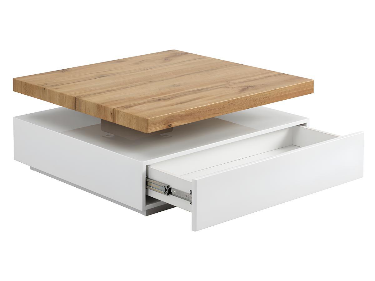 Vente-unique Couchtisch mit drehbarer Tischplatte MDF Eiche KYRIA  