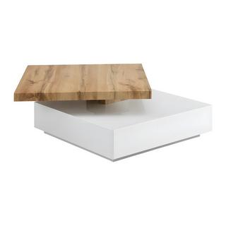 Vente-unique Table basse KYRIA 1 Tiroir Plateau pivotant MDF  chêne  