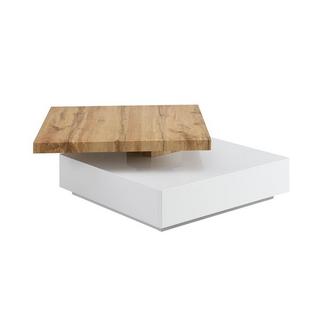 Vente-unique Table basse KYRIA 1 Tiroir Plateau pivotant MDF  chêne  