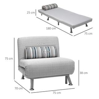 HOMCOM Chaise de couchage  