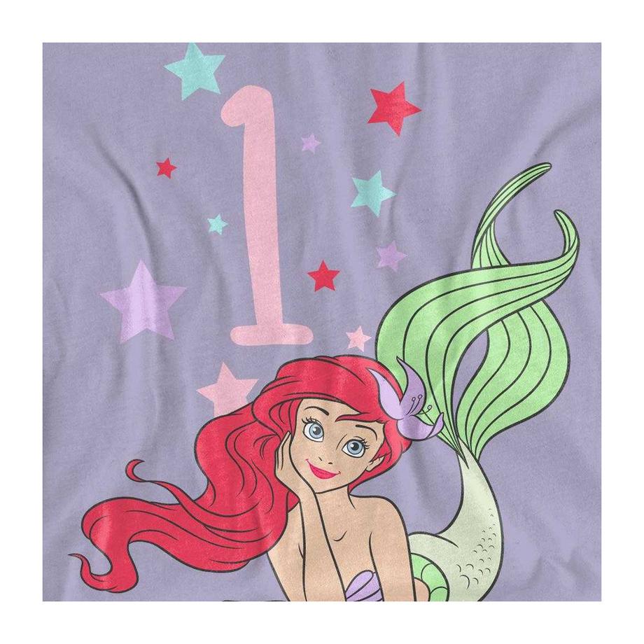 The Little Mermaid T-Shirt 1er Anniversaire Motif Ariel  