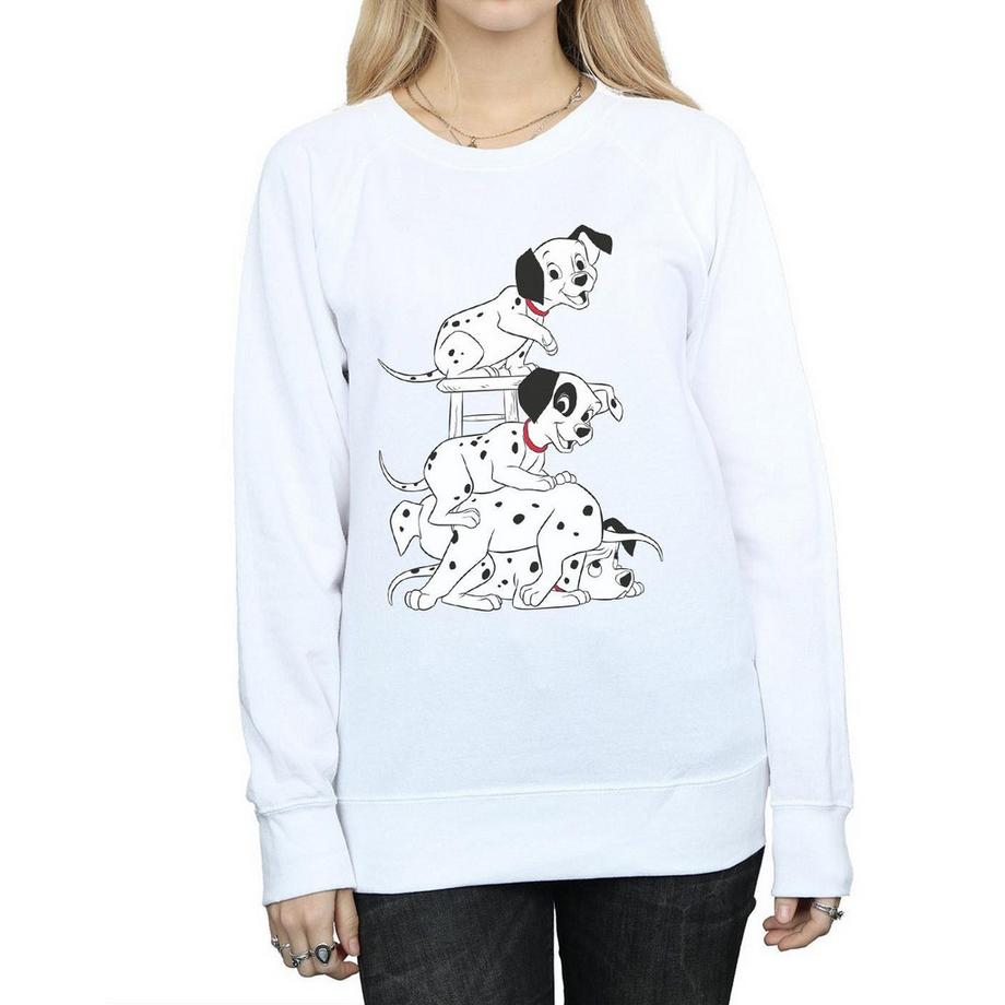 101 Dalmatians 101 Dalmatiens Sweatshirt Chiots Empilés  