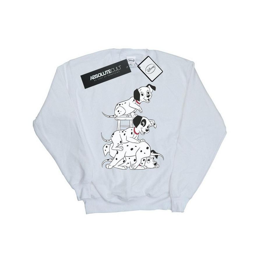 101 Dalmatians 101 Dalmatiens Sweatshirt Chiots Empilés  