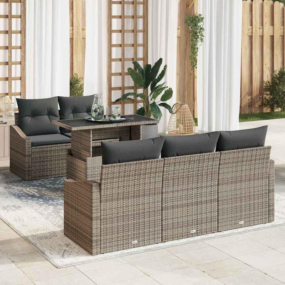 VidaXL Set Divano da Giardino Polyrattan  
