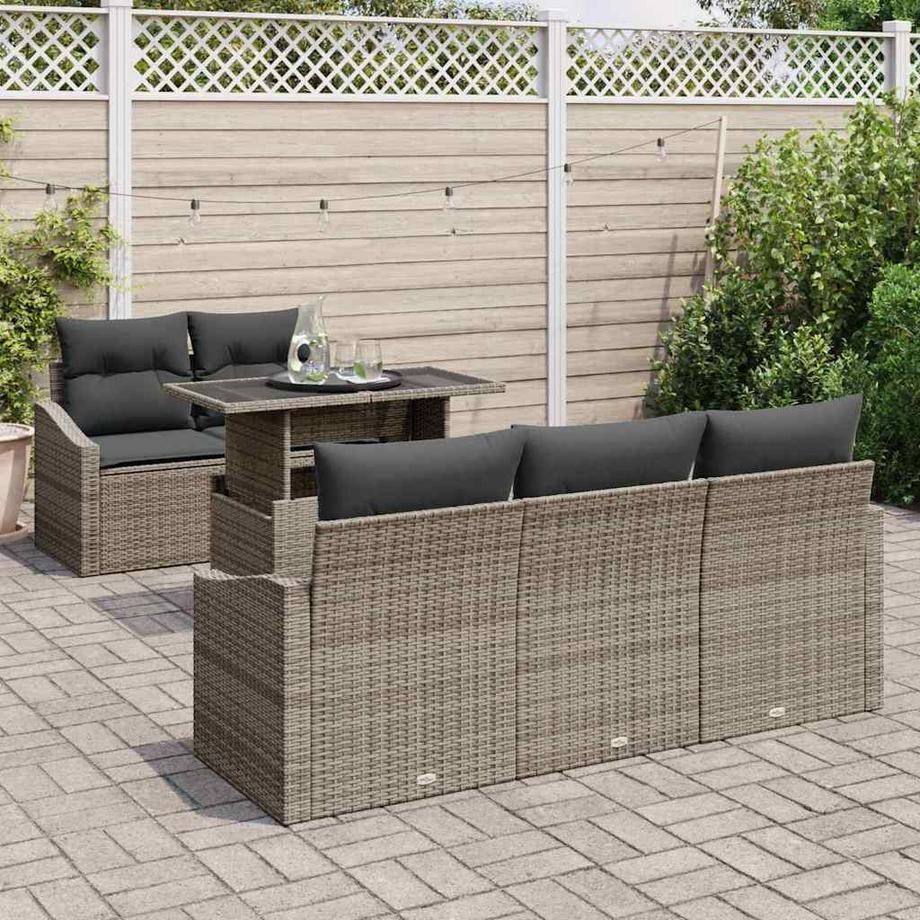 VidaXL Set Divano da Giardino Polyrattan  