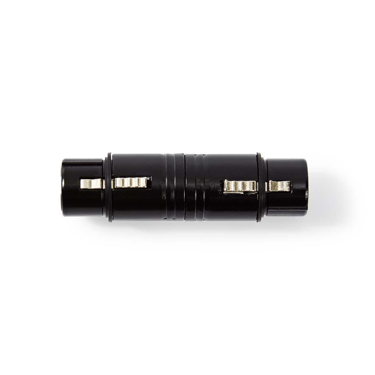 Nedis  Adattatore XLR | XLR 3 pin femmina | XLR 3 pin femmina | Nichelato | Dritto | Metallo | Nero | 1 pz. | Sacchetto di plastica 