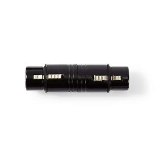 Nedis  Adattatore XLR | XLR 3 pin femmina | XLR 3 pin femmina | Nichelato | Dritto | Metallo | Nero | 1 pz. | Sacchetto di plastica 