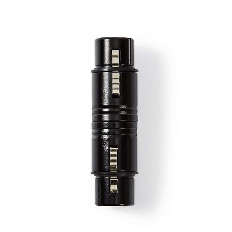 Nedis  Adattatore XLR | XLR 3 pin femmina | XLR 3 pin femmina | Nichelato | Dritto | Metallo | Nero | 1 pz. | Sacchetto di plastica 