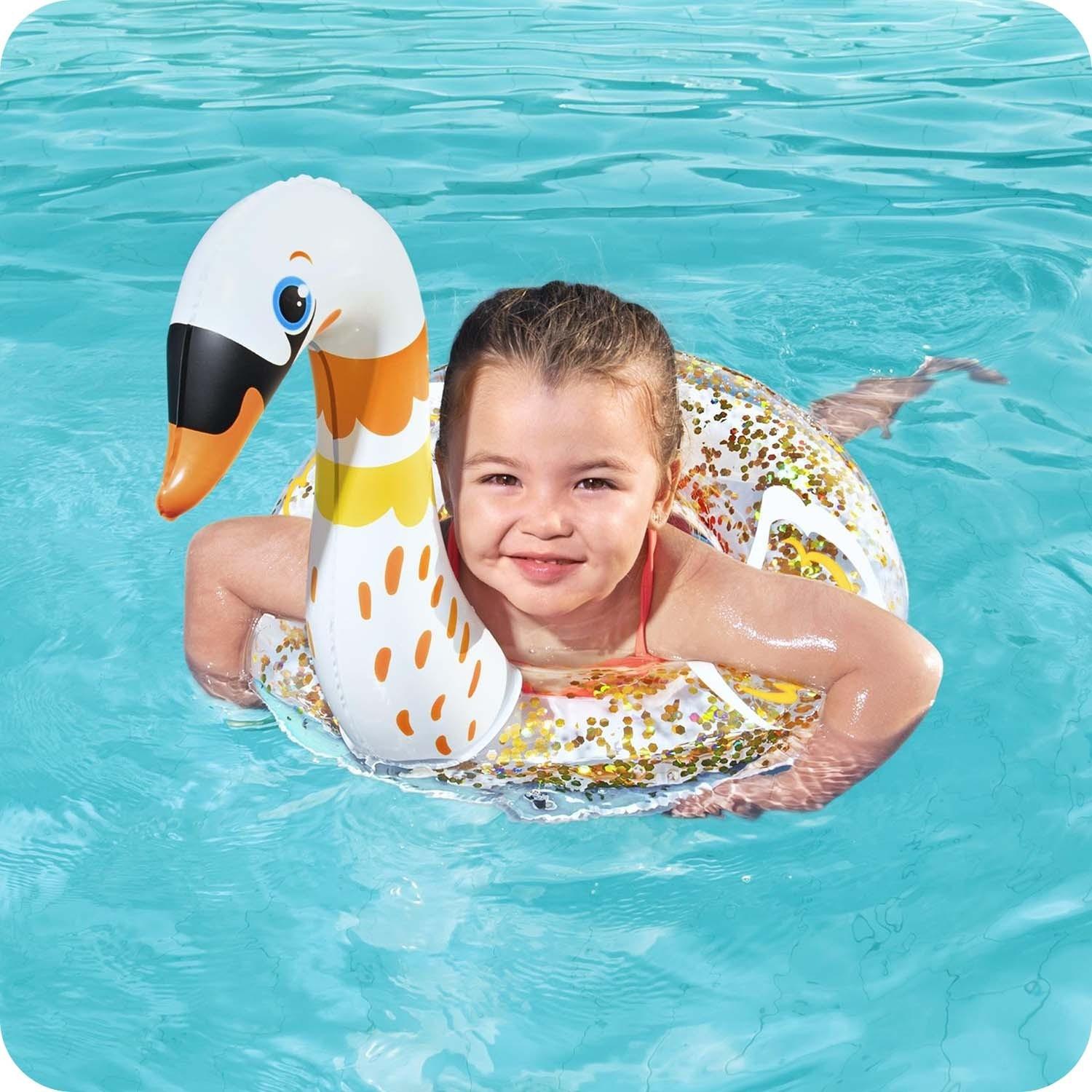 B2X  Bestway 36306 Schwan-Schwimmring für Haustiere 