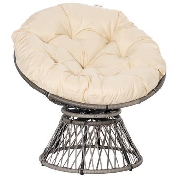 Papasansessel, Rattan, Beige