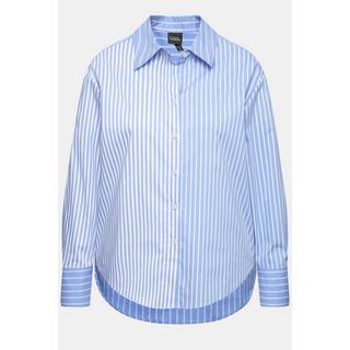 Ulla Popken Chemisier Oversize Manches Longues Jeu de Rayures  