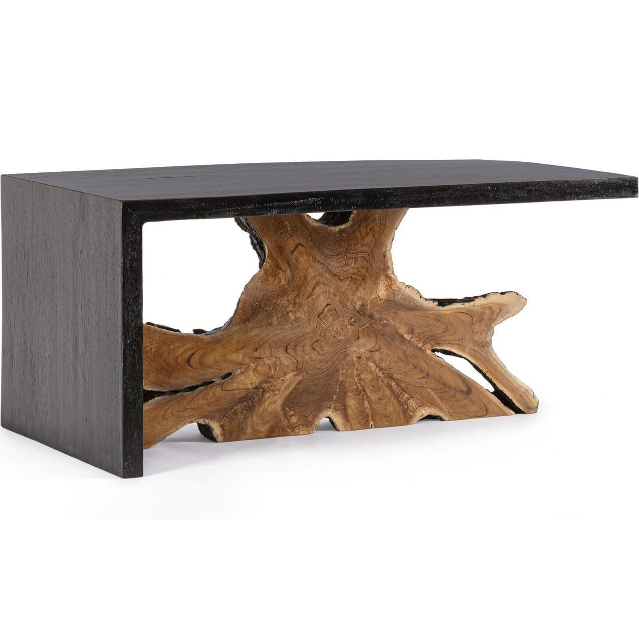 mutoni Table basse Sherwood naturel noir 110x60x50  