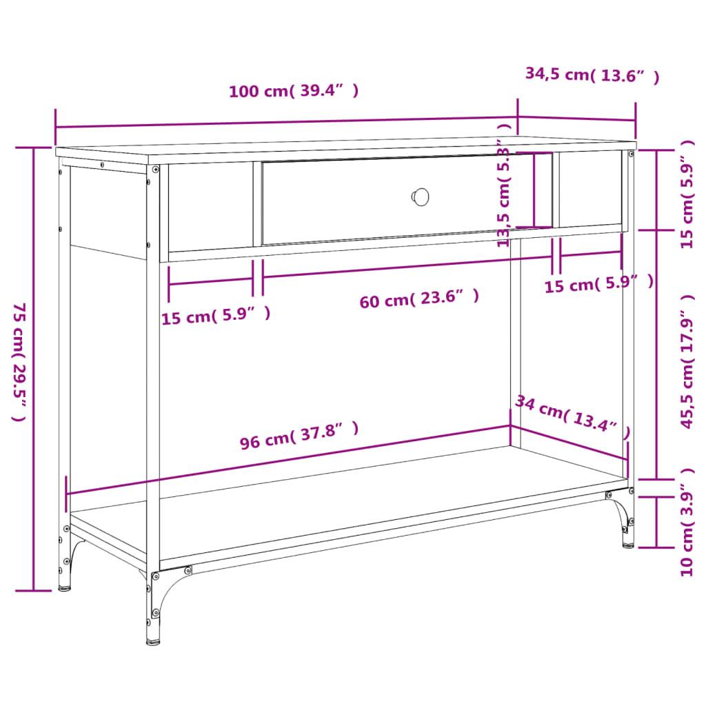 VidaXL Table console bois d'ingénierie  