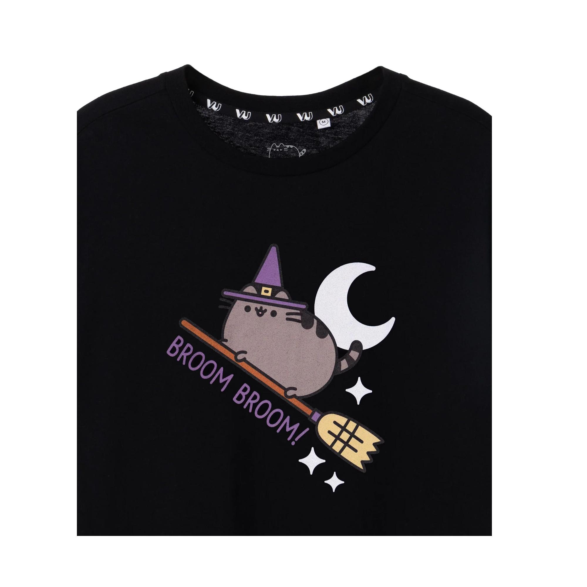 PUSHEEN  Broom Broom TShirt  Halloween 