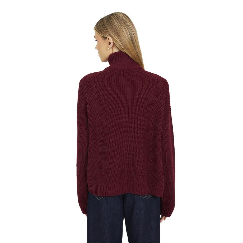 Brave Soul Pullover mit halbem Reißverschluss  