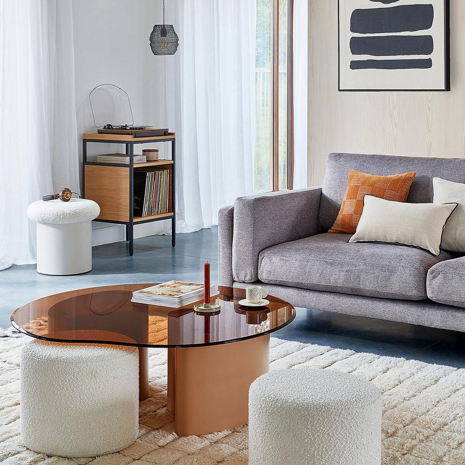 La Redoute Intérieurs Meuble vinyles chêne et plaqué L48 cm  