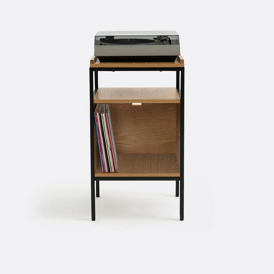 La Redoute Intérieurs Meuble vinyles chêne et plaqué L48 cm  