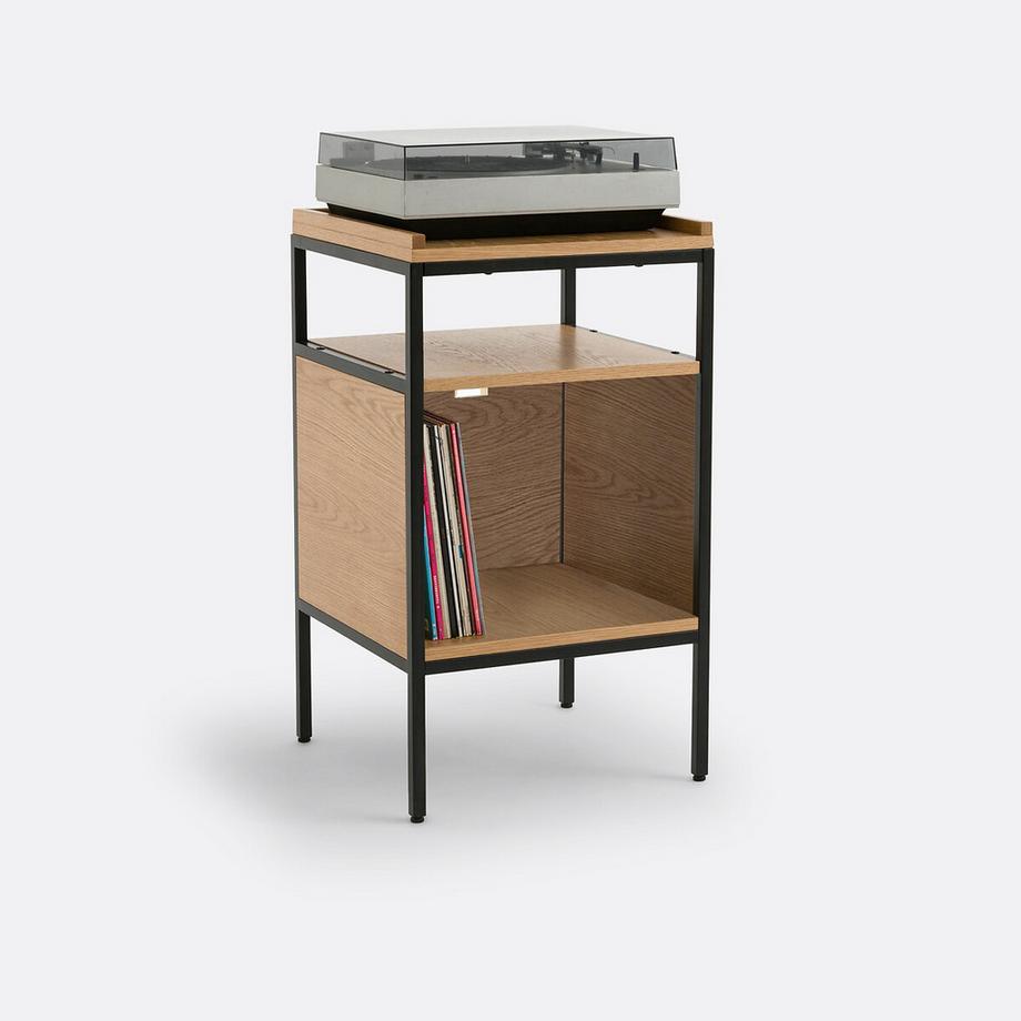 La Redoute Intérieurs Meuble vinyles chêne et plaqué L48 cm  