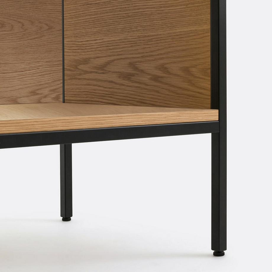 La Redoute Intérieurs Meuble vinyles chêne et plaqué L48 cm  