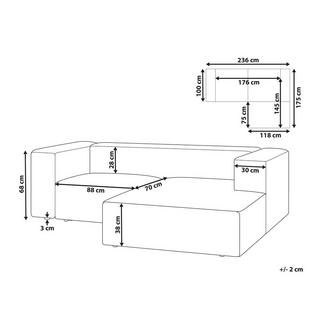 Beliani 2 Sitzer Sofa aus Samtstoff Skandinavisch VERNON  