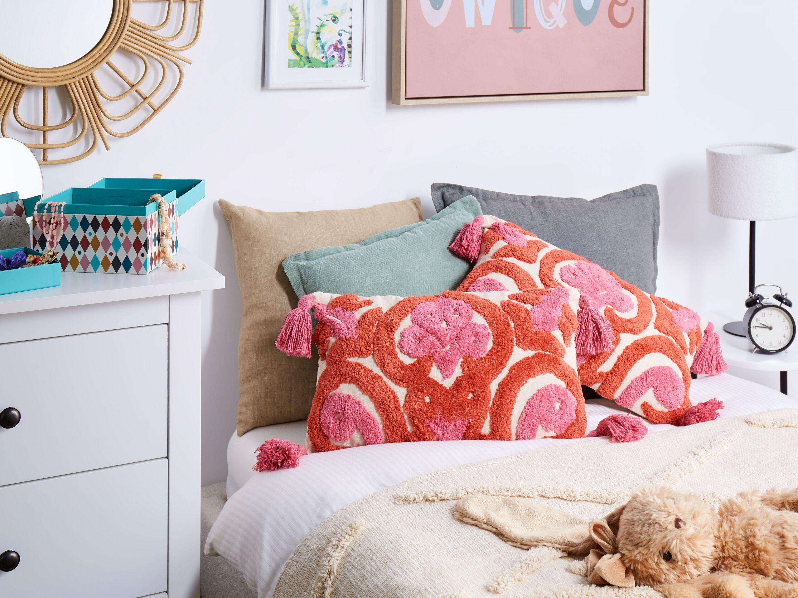 Beliani Dekokissen 2er Set aus Baumwolle Modern FRAKSINUS  