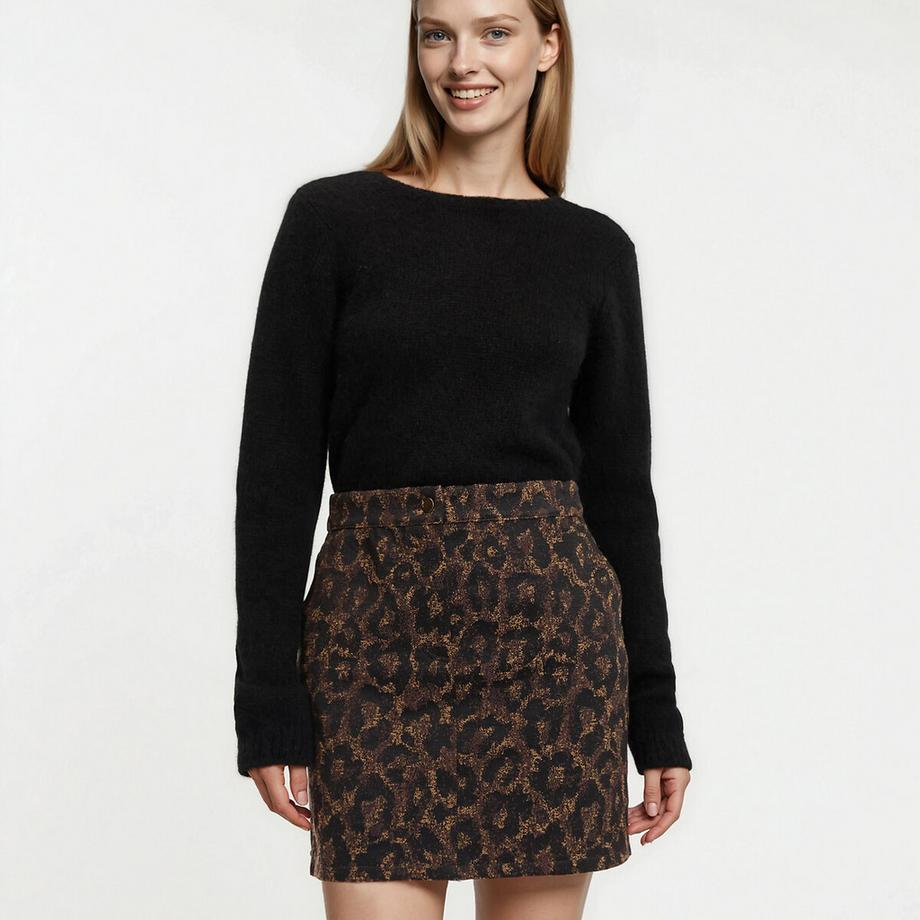 La Redoute Collections Pullover aus Woll- Alpaka-Mischung mit Rückenausschnitt  