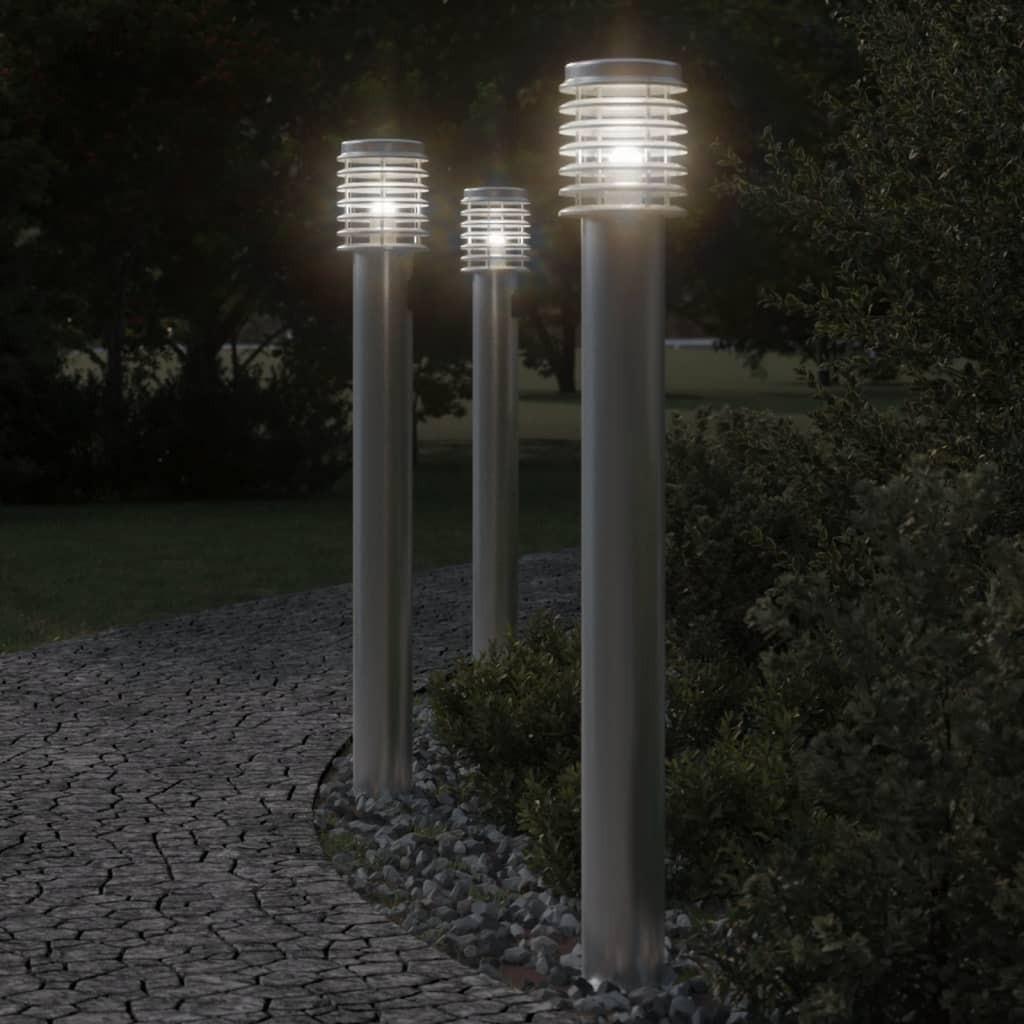 VidaXL Lampadaire d'extérieur acier inoxydable  