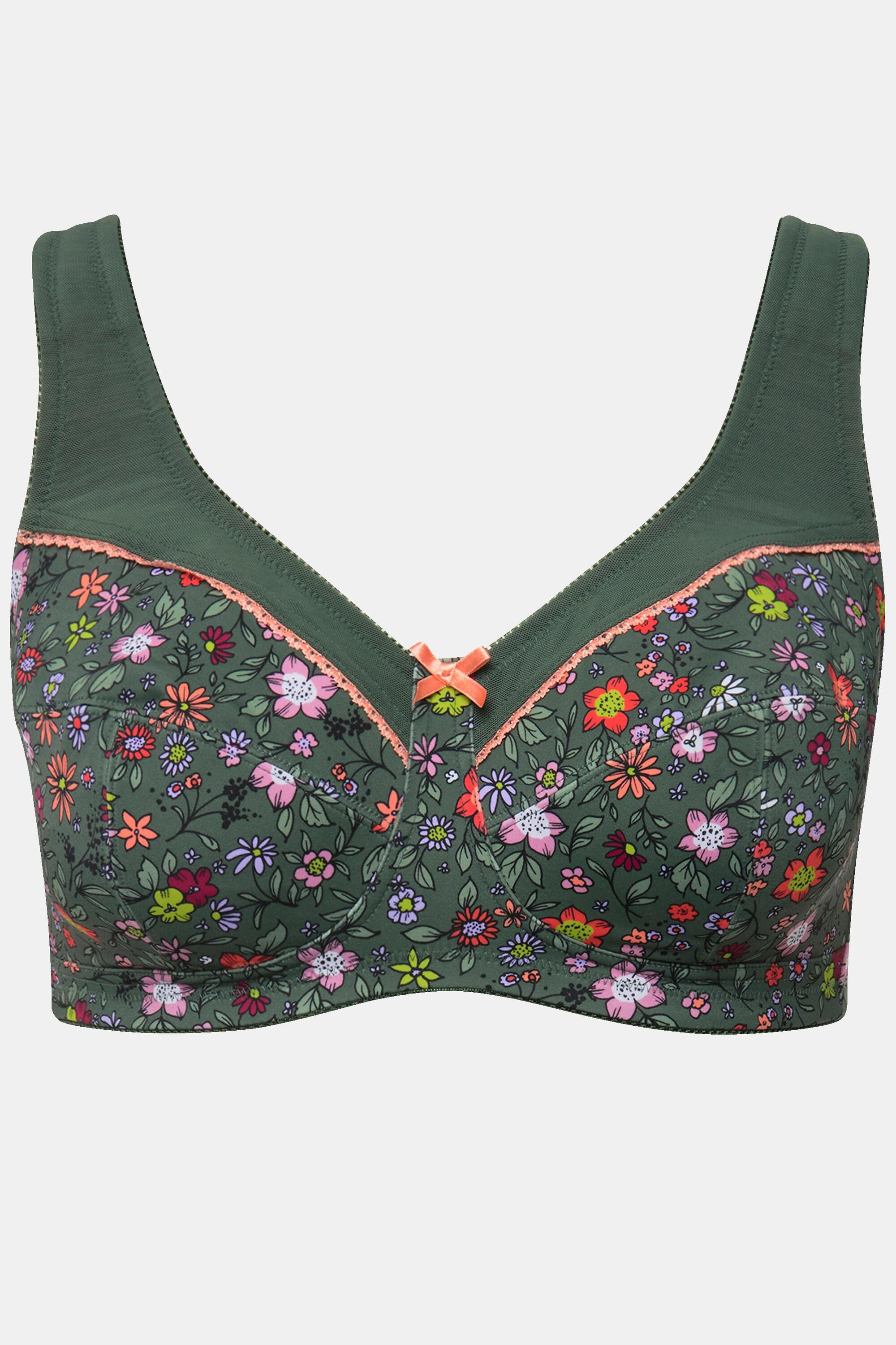 Ulla Popken  Soutien-gorge de maintien avec mélange de motifs, sans armatures – bonnet C - F 