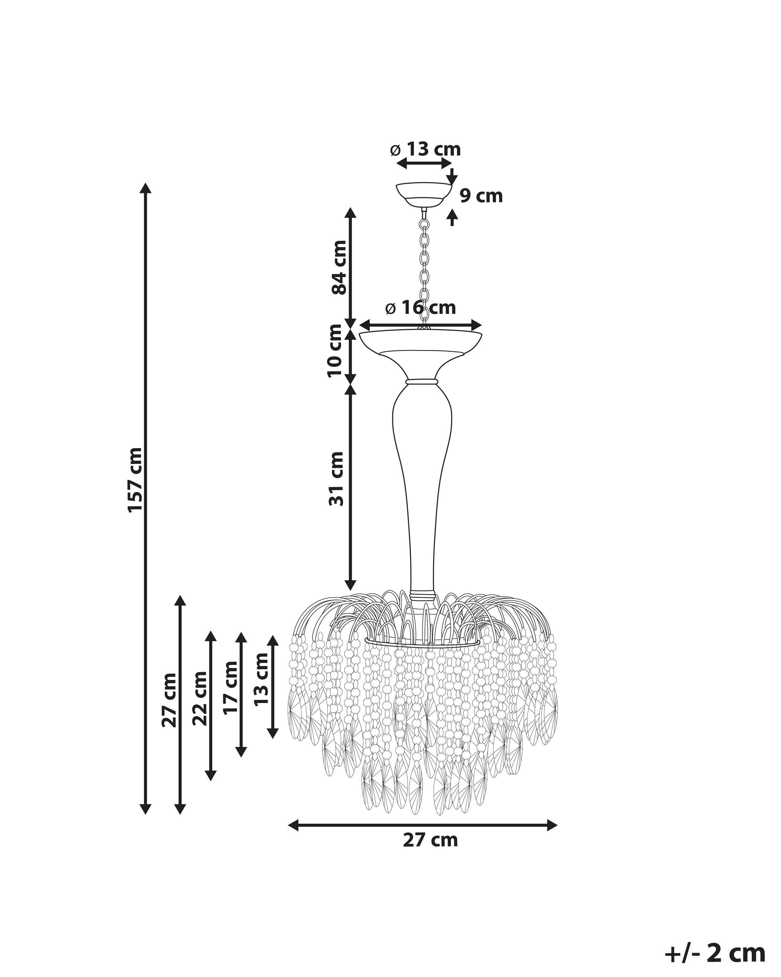 Beliani Lampe suspension en Métal Rétro ORARA  