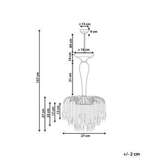 Beliani Lampe suspension en Métal Rétro ORARA  