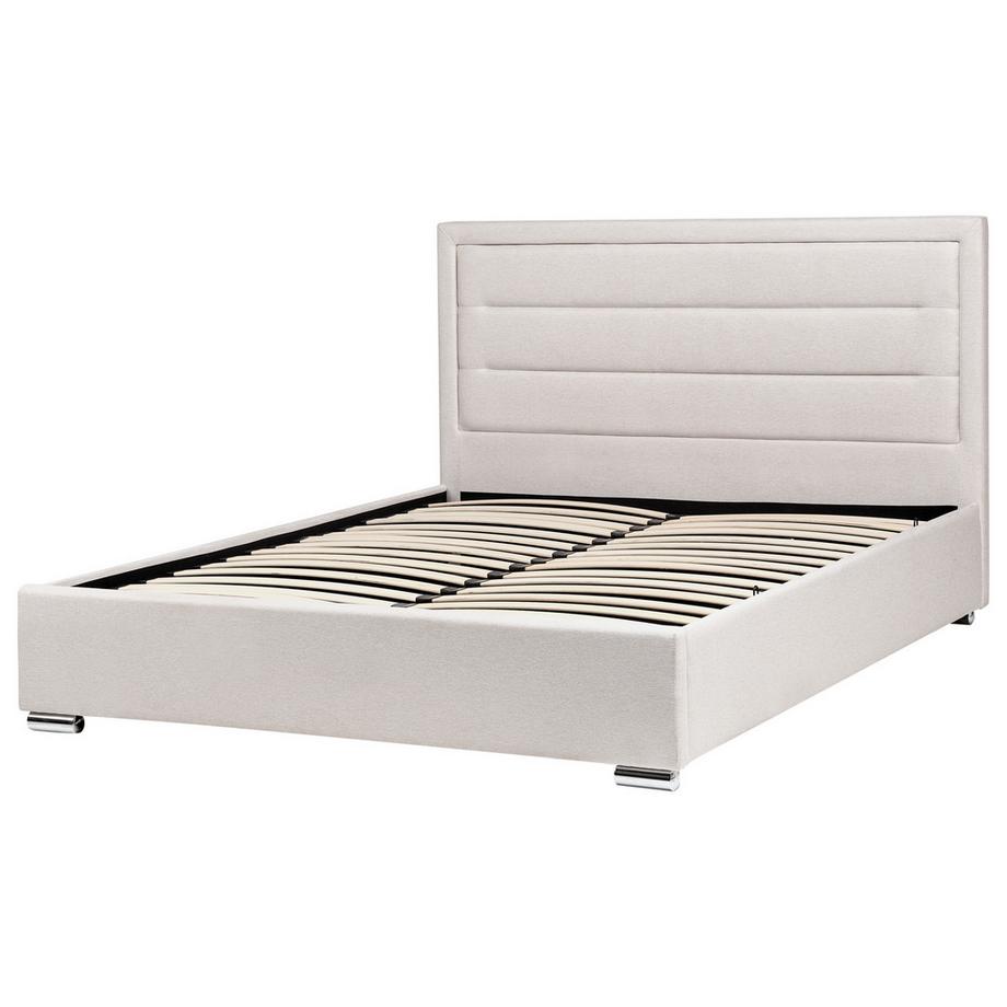 Beliani Lit ottoman en Tissu Minimaliste ROUEN  