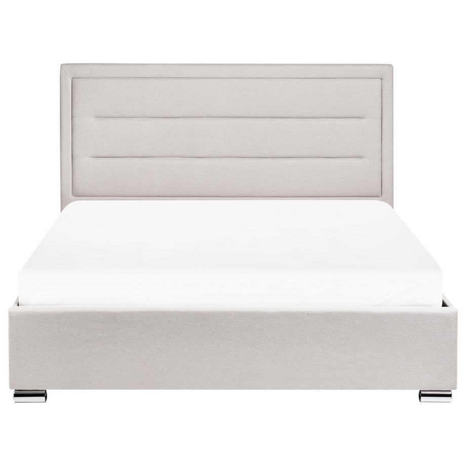 Beliani Lit ottoman en Tissu Minimaliste ROUEN  