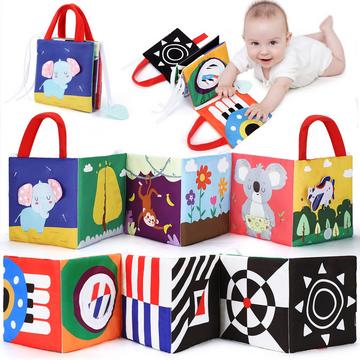 Livre en tissu pour bébés ,Livre jouet pour bébés,livres en tissu contrastés,jouets d'apprentissage perceptif