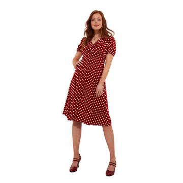 Gepunktetes Vintage-Kleid