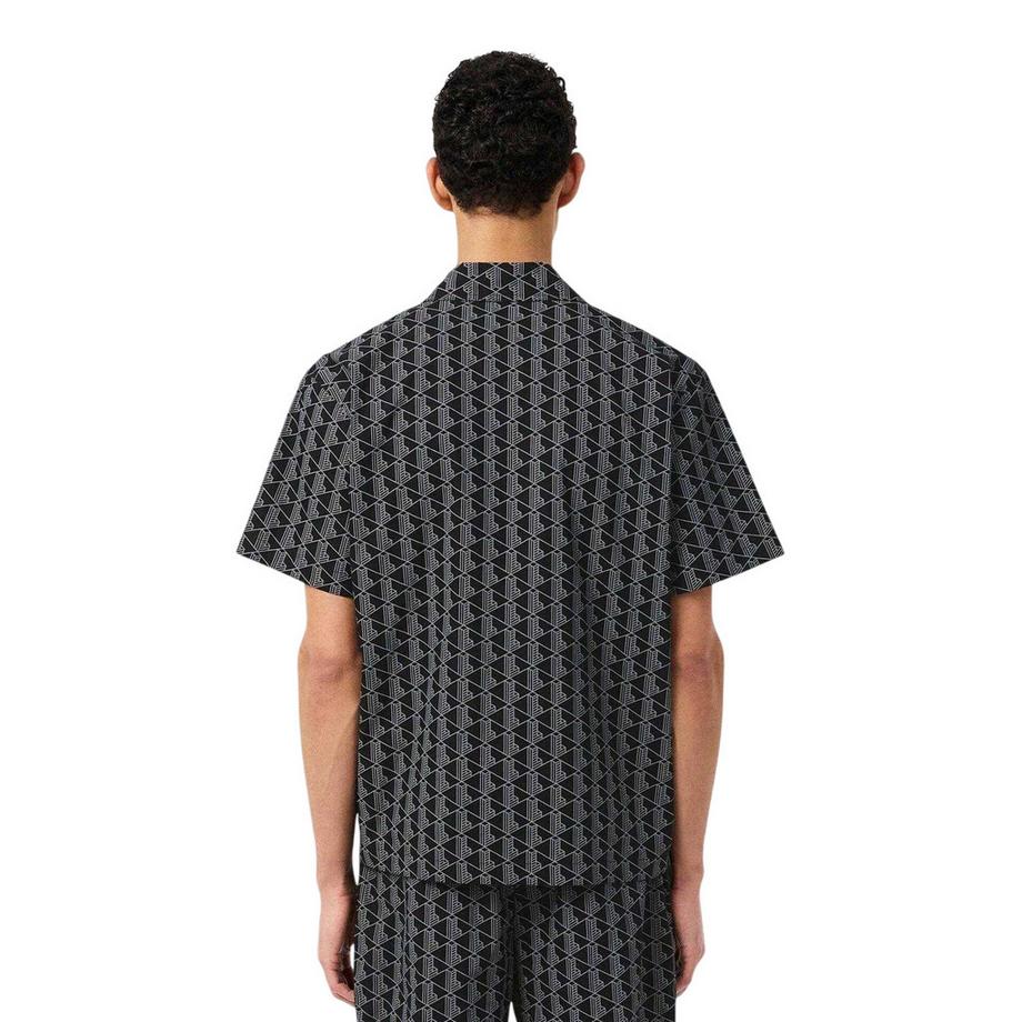 LACOSTE  Top Del Pigiama Vestibilità Rilassata Geometrica Popeline 