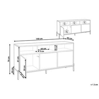 Beliani Commode en MDF Moderne MOINES  