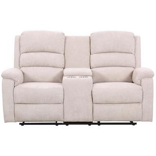 Vente-unique Relaxsofa elektrisch 2-Sitzer - Stoff - Beige - NEVERS  