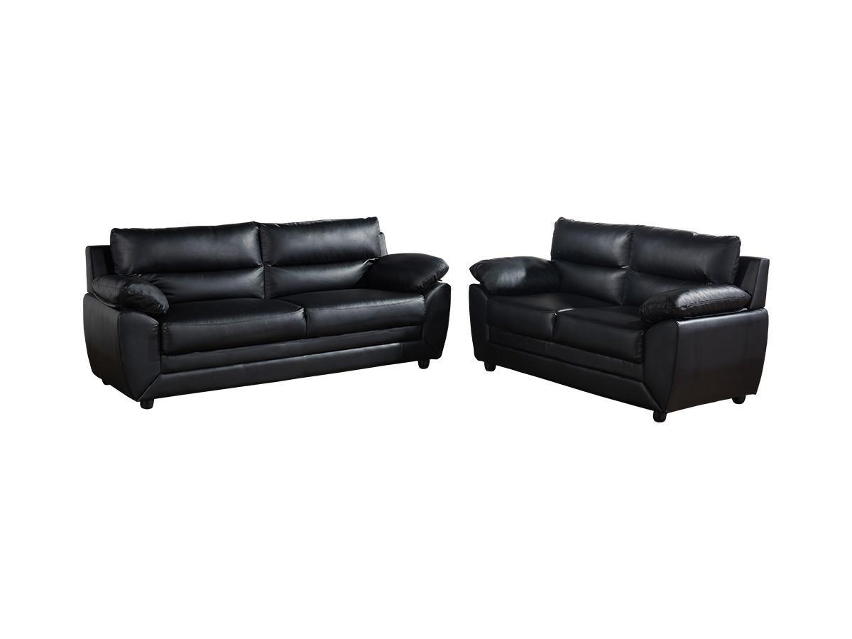 Vente-unique Couchgarnitur 3+2 Kunstleder MANOA  